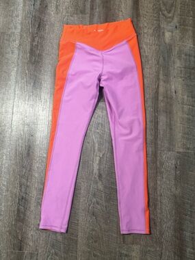 Old Navy Pink and Orange Colorblock Active Leggings